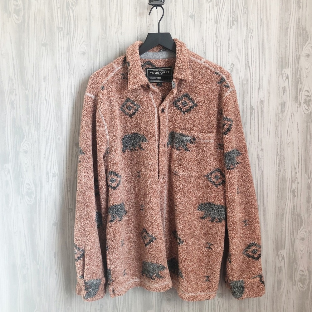 Rare True Grit Bear Shirt Jacket